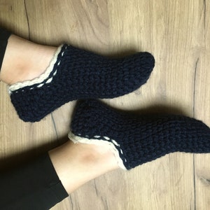 Chunky Gehaakte Slipper Sokken, Womens Slippers, Gehaakte Slippers, Gehaakte Laarsjes, Volumineus Sokken, Cadeau voor vrouwen, UnaCreations, Gift Idee