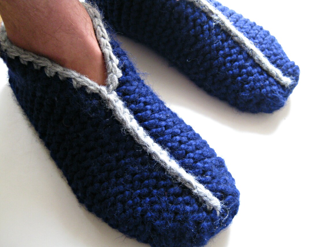Men's Knitted Slipper Socks Chunky Slippers for MEN Etsy