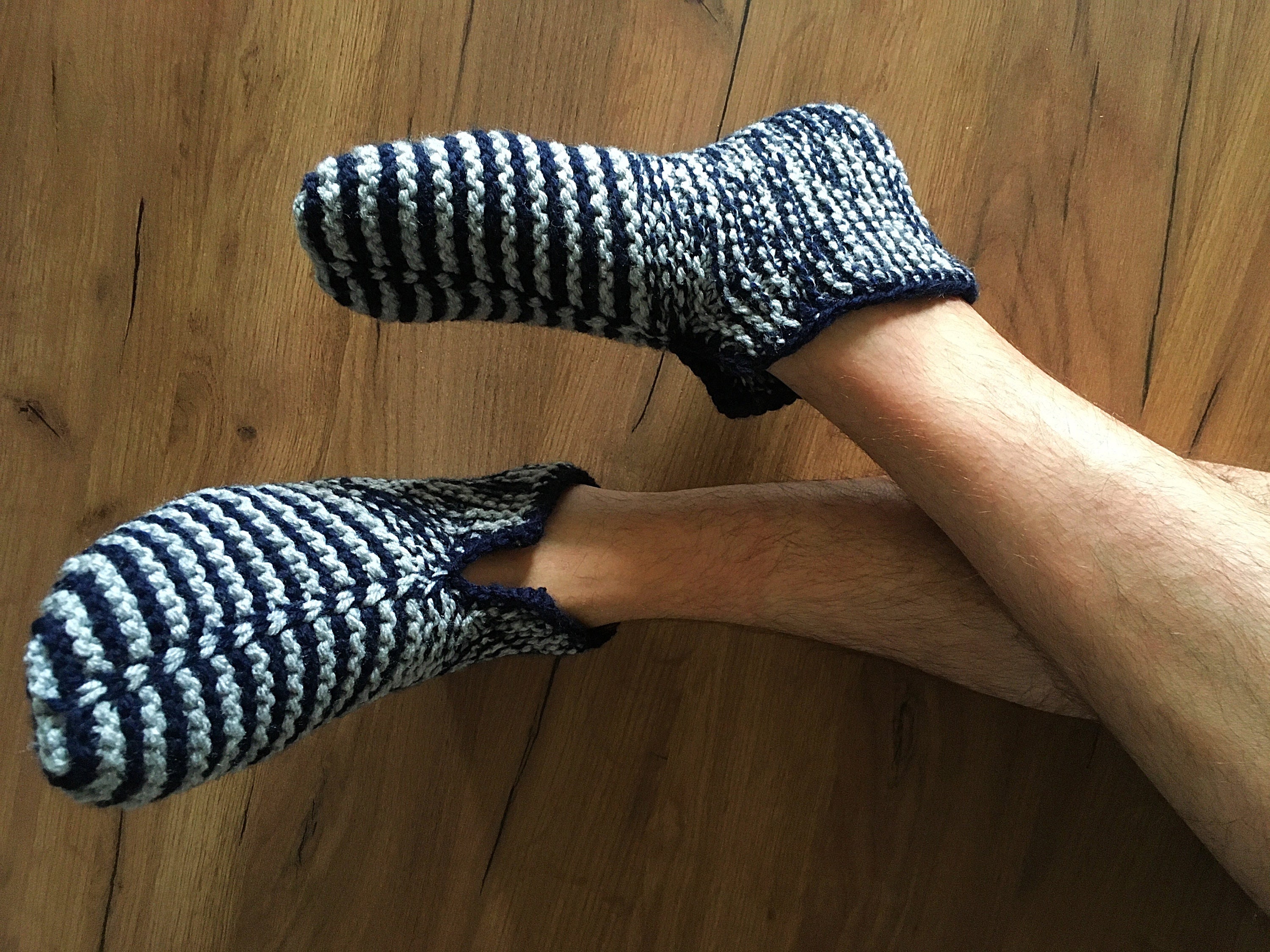 Knitted Slippers Men Slippers Knitted Socks Men Shoes Warm | Etsy