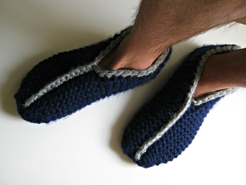 Men's Knitted Slipper Socks Chunky Slippers for MEN Etsy