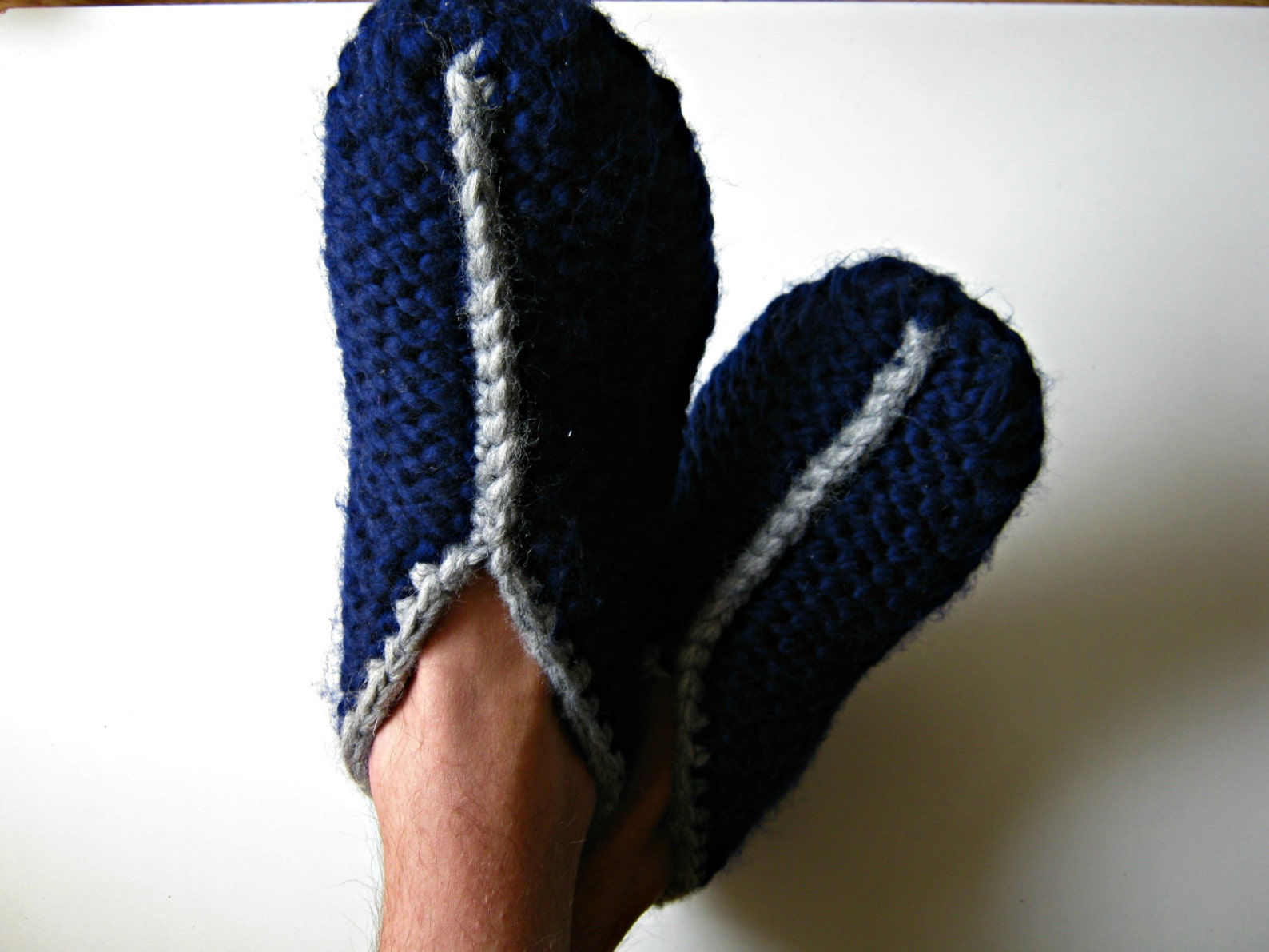 Men's Knitted Slipper Socks Chunky Slippers for MEN Etsy