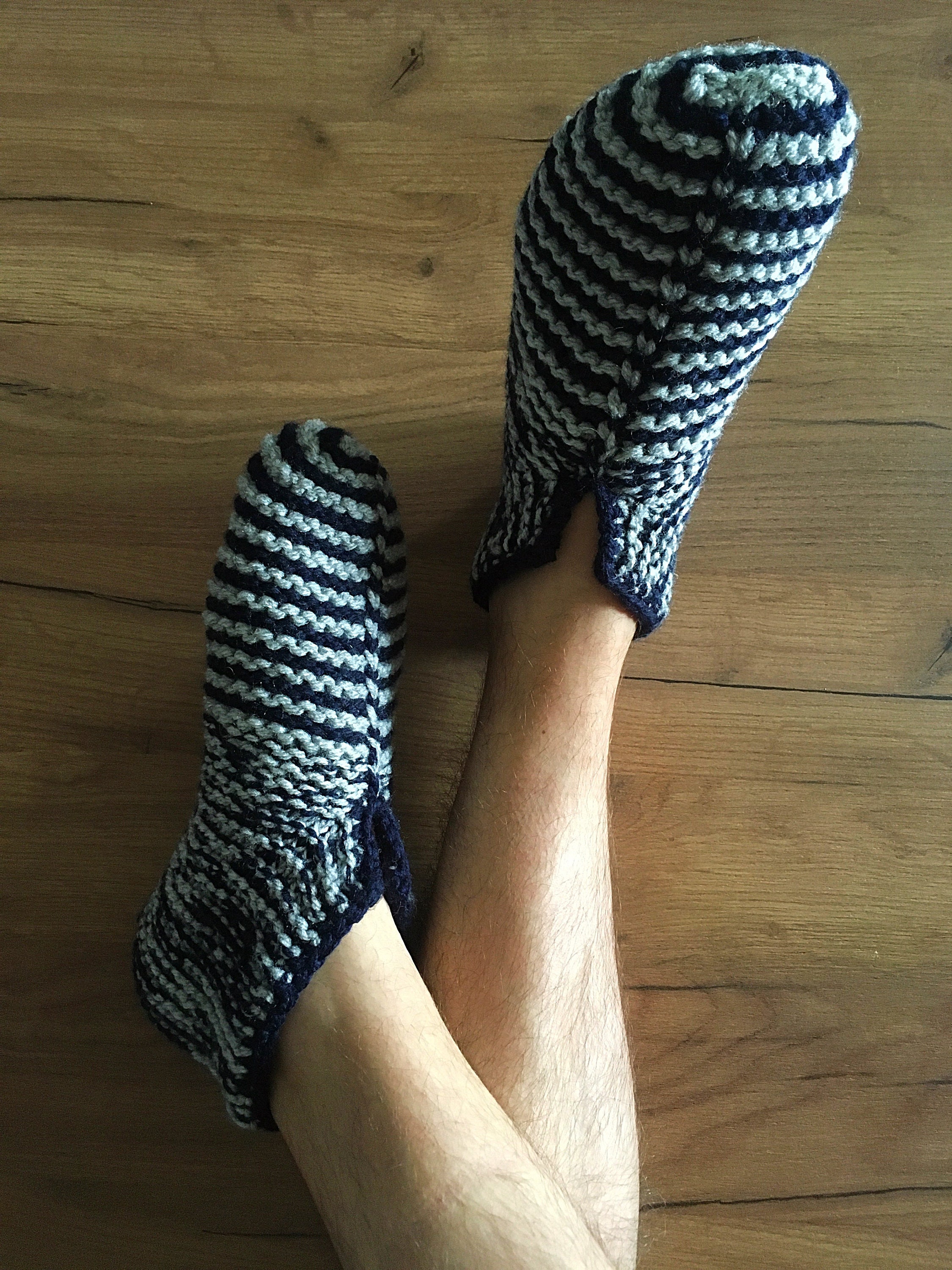 Knitted Slippers Men Slippers Knitted Socks Men Shoes Warm Etsy