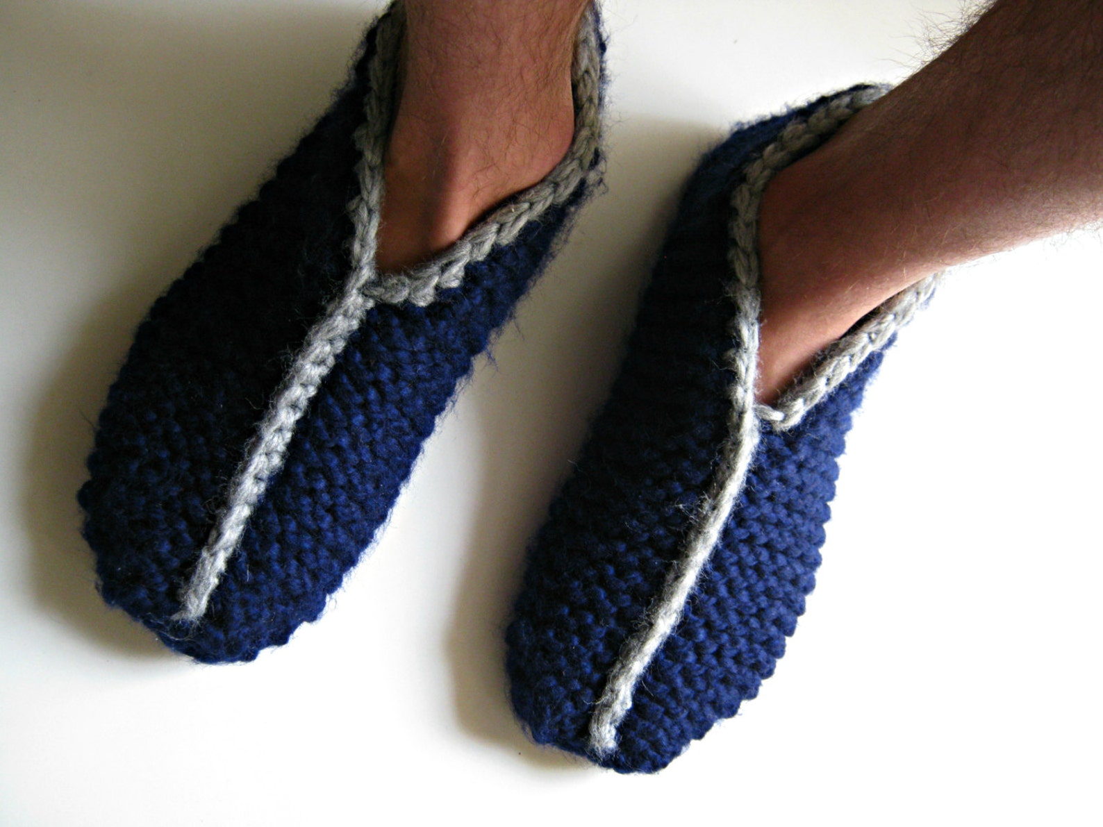 Men's Knitted Slipper Socks Chunky Slippers for MEN Etsy