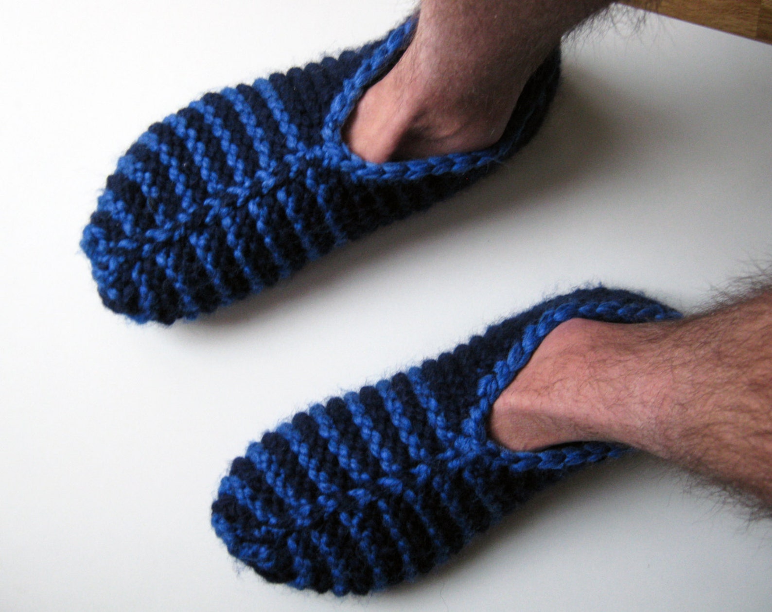 Striped Slipper Socks Knitted Slippers Knitted Socks Mens Etsy UK