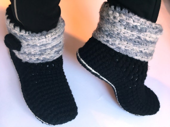 slipper boots with soles