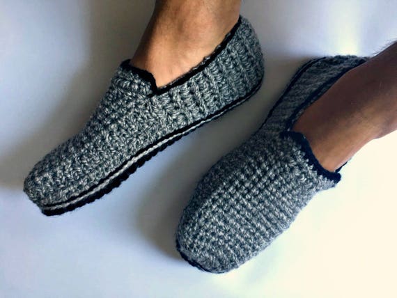 Mens slippers with soles sale