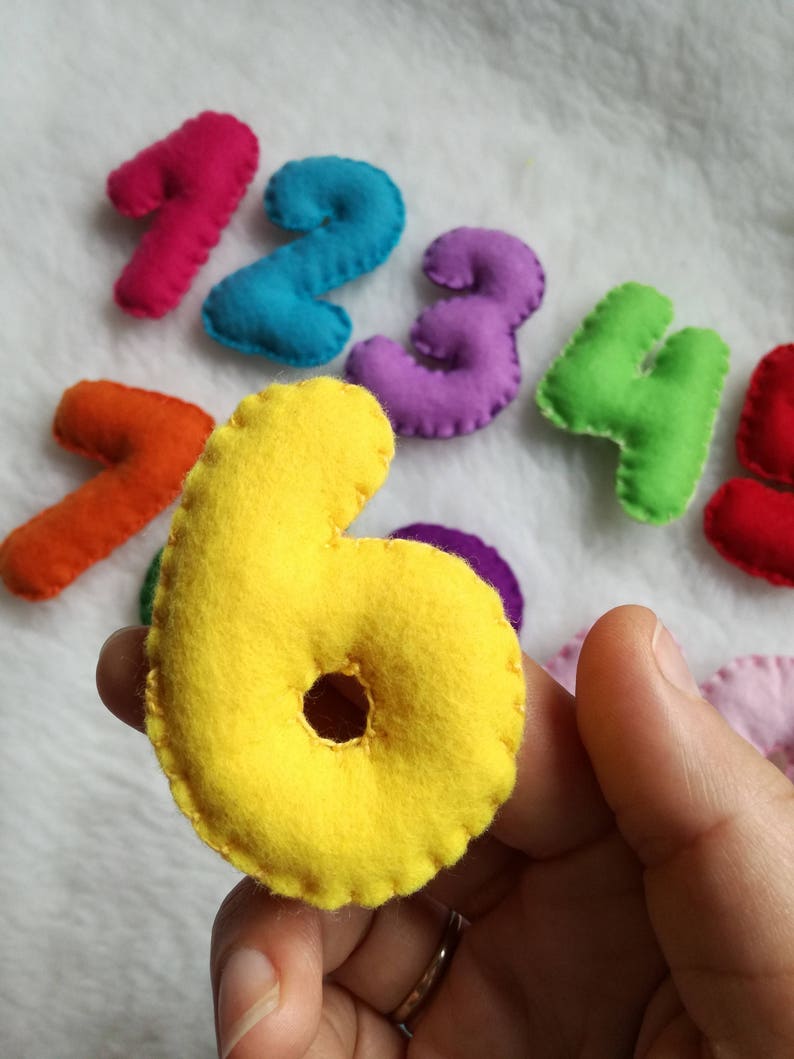 Numbers Using Felt Numbers Upholstered in Felt Educational Numbers Rainbow Set - Etsy
