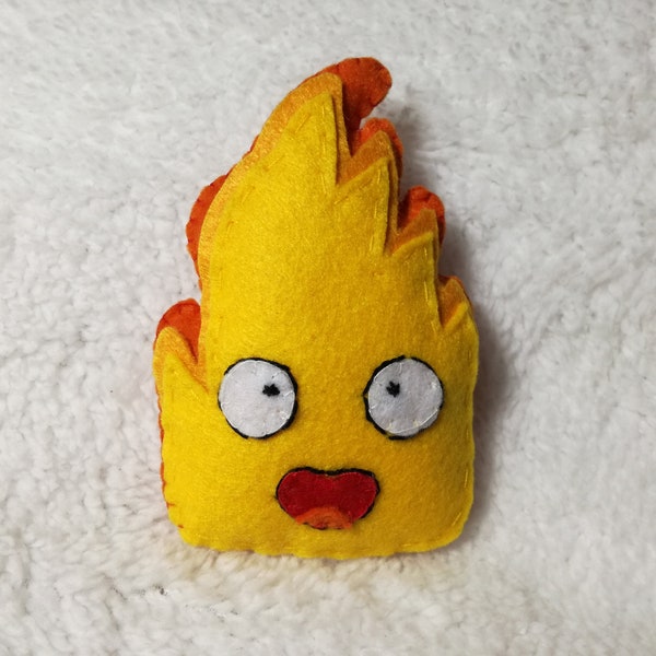 Calcifer ornament in fire calcifer plush plush wandering castle of Howl, fire demon, novel by Diana Wynne Jones, Studio Ghibli