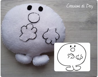 Custom order based on design, mr knots plush, The Mr Men and Little Miss plush, children's gifts, personalized felt plush