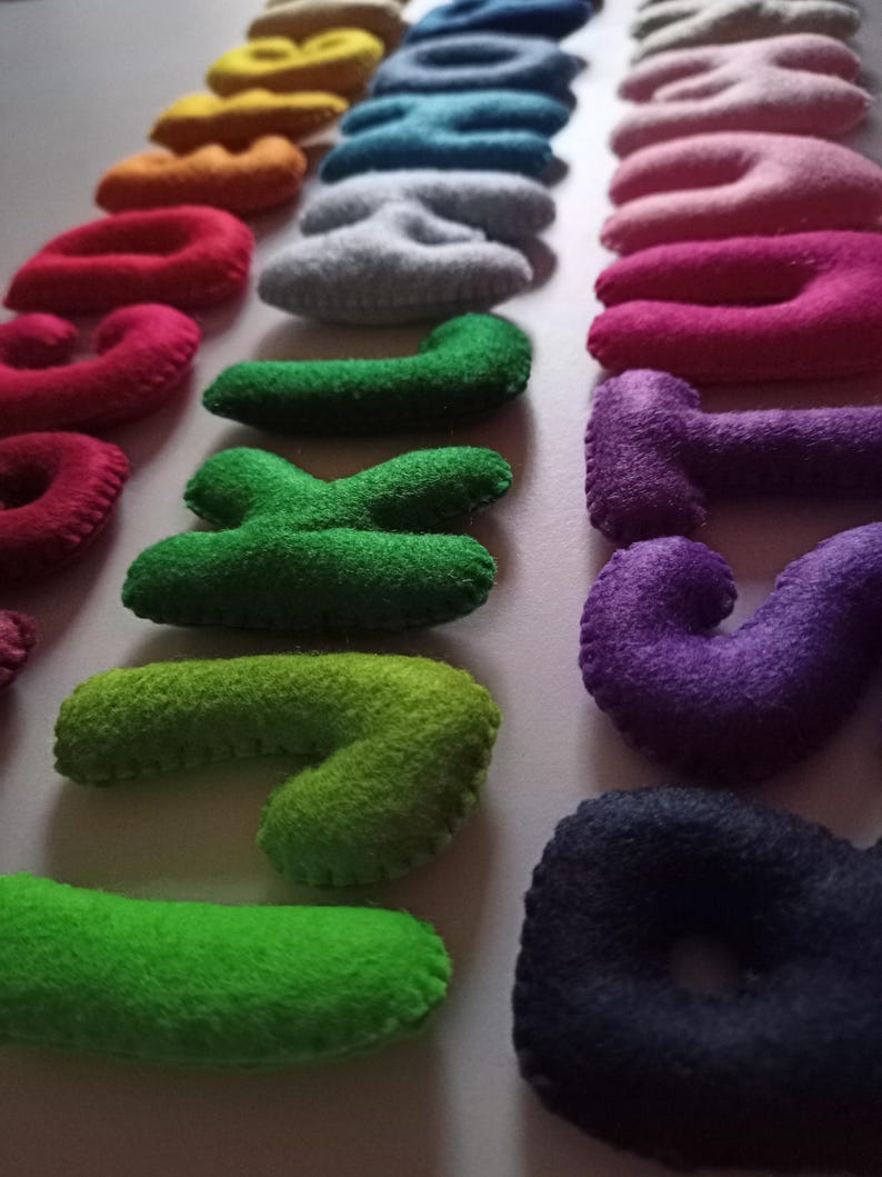 Felt Alphabet Letters, Soft Alphabet, Educational Games, Childhood ...