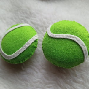 Tennis, balle de tennis, balles de tennis souples, ornement de tennis, cadeau de joueur de tennis, balle de tennis en feutre, balle de tennis personnalisée
