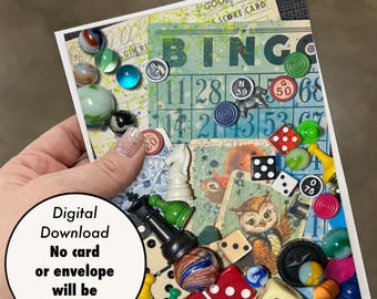 Printable 5x7 Card - Digital Download - “Fun and Games”