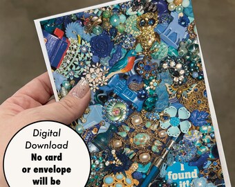 Printable 5x7 Card - Digital Download - “Blue”