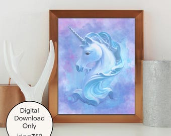 Printable 8”x10” Art - Digital Download - “Unicorn Dreams”