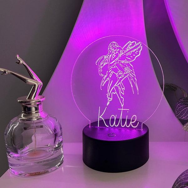 Fairy or Dragon LED lamp / Personalised light / Colour Changing / usb or battery / Custom led Light