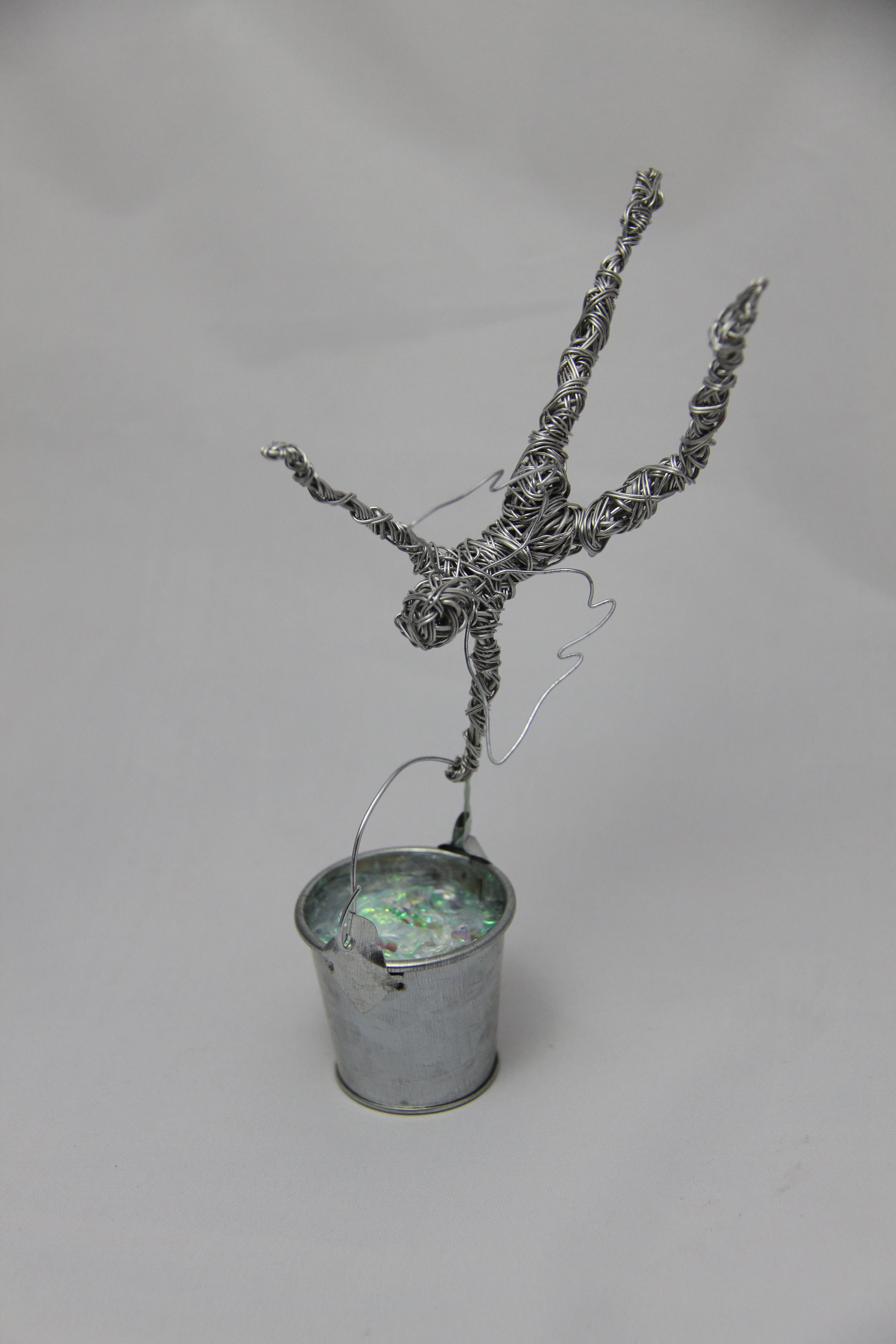 Fairy Sculpture / Wire Fairy Sculpture / Fairy Trying to lift | Etsy