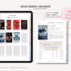 Diário de Leitura Digital | Rastreador de Livros e Planejador de Leitura | Registro de Leitura Digital | Estante Digital para iPad Goodnotes por MADEtoPLAN imagem 5