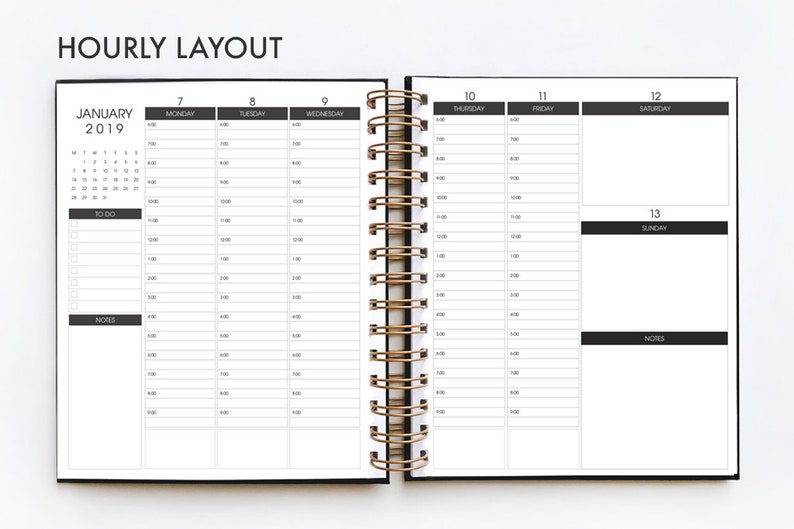 Daily Planner 2025 Weekly Planner 20252025 Agenda Spiral Etsy Australia