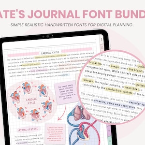 Police manuscrite soignée | Écriture mignonne | Police réaliste pour agenda numérique | Police pour notes numériques | « Police Goodnotes pour iPad » par MADEtoPLAN