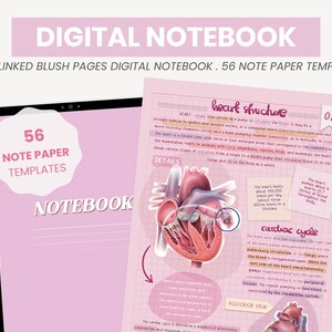 Cyfrowy notatnik | 12 tematów Cyfrowy notatnik dla uczniów | Cyfrowe szablony do robienia notatek + notatki samoprzylepne na iPada Goodnotes by MADEtoPLAN