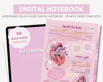 Student Portrait Digital Notebook with Tabs | Digital Notebook | Note Paper | Lined Grid Digital Paper Templates for Goodnotes by MADEtoPLAN