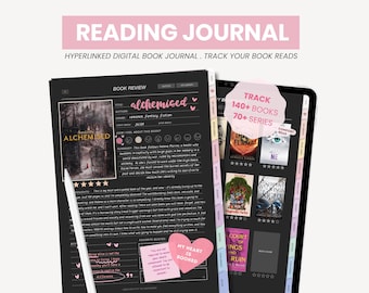 Digital Reading Journal | Dark Mode Reading Planner | Dark Academia Book Journal | Reading Log Tracker for iPad Goodnotes by MADEtoPLAN