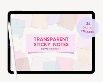 Transparent Digital Planner Stickers | Functional PNG Digital Stickers | Student Digital Sticky Notes for iPad Goodnotes by MADEtoPLAN