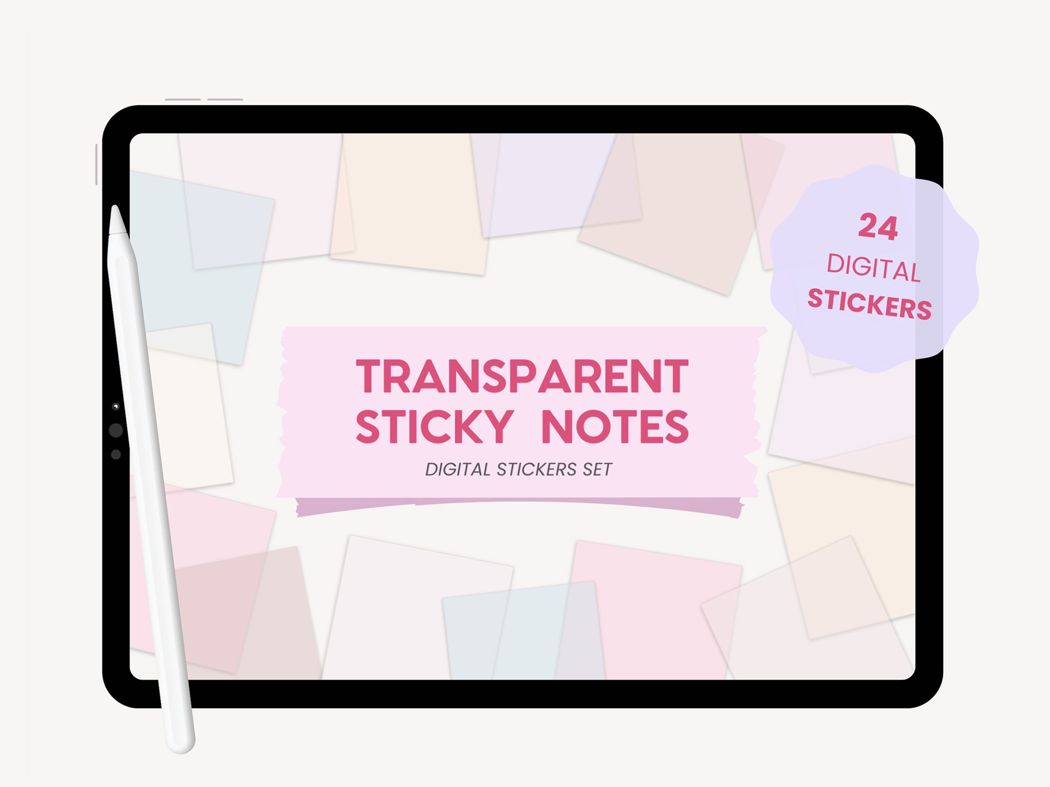 Minimal Transparent Index Sticky Note Tabs 