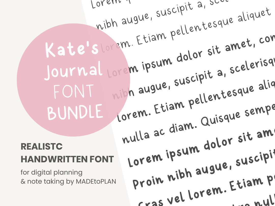 Handwritten Font Bundle Handwriting Study Notes Font Digital Font Neat ...