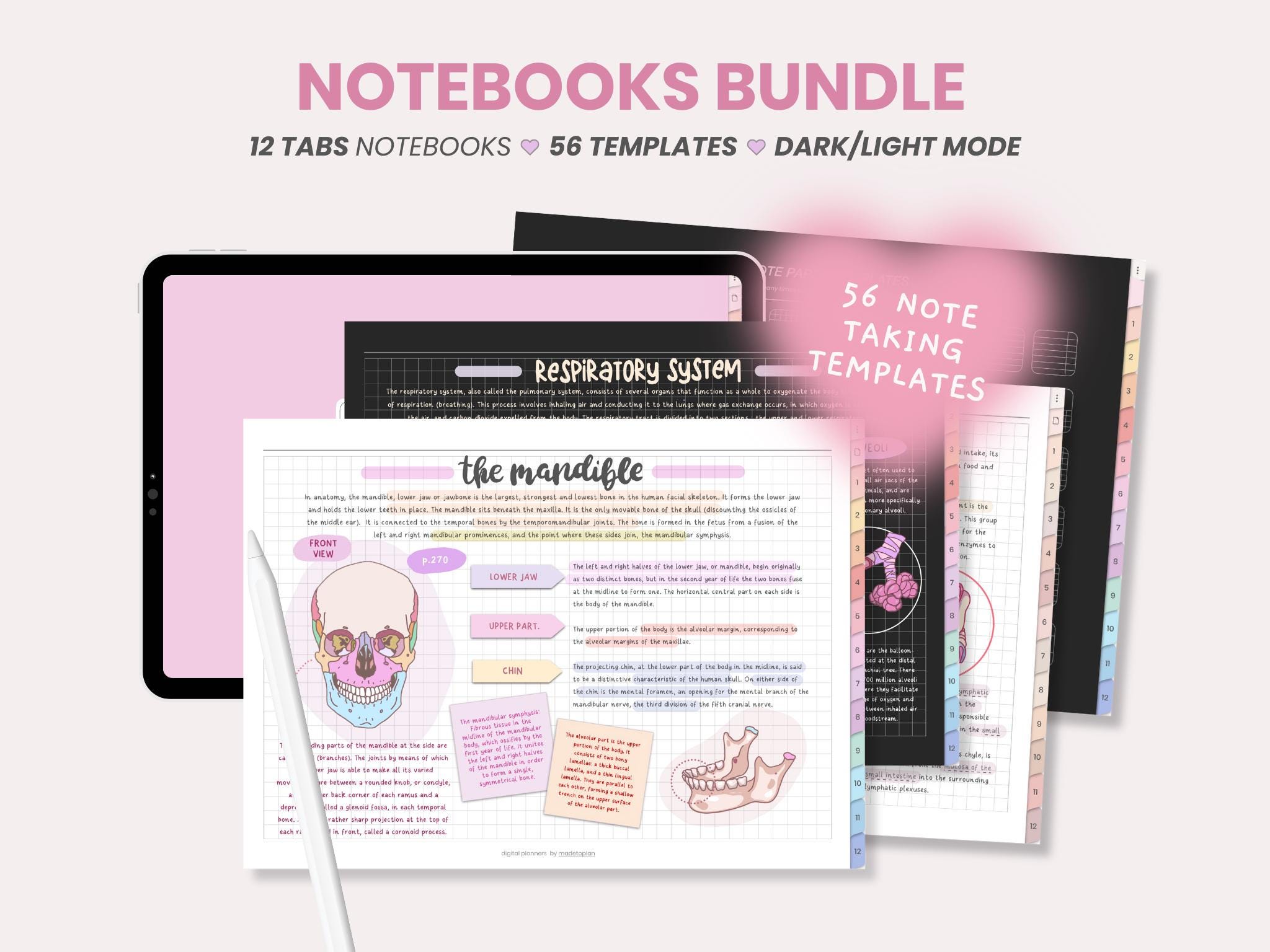 Digital Notebook Bundle | Landscape Digital Notebooks | Student ...