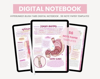 Cuaderno digital / GoodNotes 12 Cuaderno de materias / Plantilla para tomar notas / Papel digital / Punteado, Rayado, Cuadrícula, Cornell por MADEtoPLAN