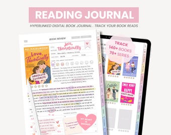 Digital Reading Journal | Digital Reading Planner | Reading Log | Reading Tracker | Book Review | Template for iPad Goodnotes by MADEtoPLAN