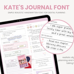Police manuscrite soignée | Écriture mignonne | Police réaliste pour agenda numérique | Police pour notes numériques | « Police Goodnotes pour iPad » par MADEtoPLAN