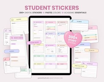 Academic Digital Stickers | Medical Study Notes | Nursing Notataking | Pastel Study Planner Labels and Widgets for Goodnotes by MADEtoPLAN