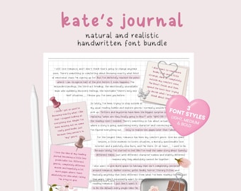 Kate's Journal Font - Cute and Neat Handwritten Font for Digital Journaling and Note-taking by MADEtoPLAN