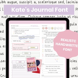 Police manuscrite soignée | Écriture manuscrite mignonne | Police réaliste pour planificateur numérique | Police pour notes numériques | Police iPad Goodnotes par MADEtoPLAN