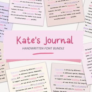 Police du journal de Kate | Police manuscrite soignée | Écriture mignonne | Police réaliste pour Digital Planner | Police pour les notes numériques par MADEtoPLAN