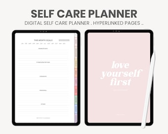 Self Care Digital Planner | Digital Gratitude Journal | Mindfulness Journal | Self Love Journal iPad Planner for Goodnotes Notability