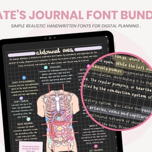Police du journal de Kate | Police manuscrite soignée | Écriture mignonne | Police réaliste pour Digital Planner | Police pour les notes numériques par MADEtoPLAN