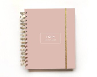2018 personalized planner custom 2018 planner agenda 2018 calendar 2018 weekly planner 2018 daily planner wedding planner hard cover