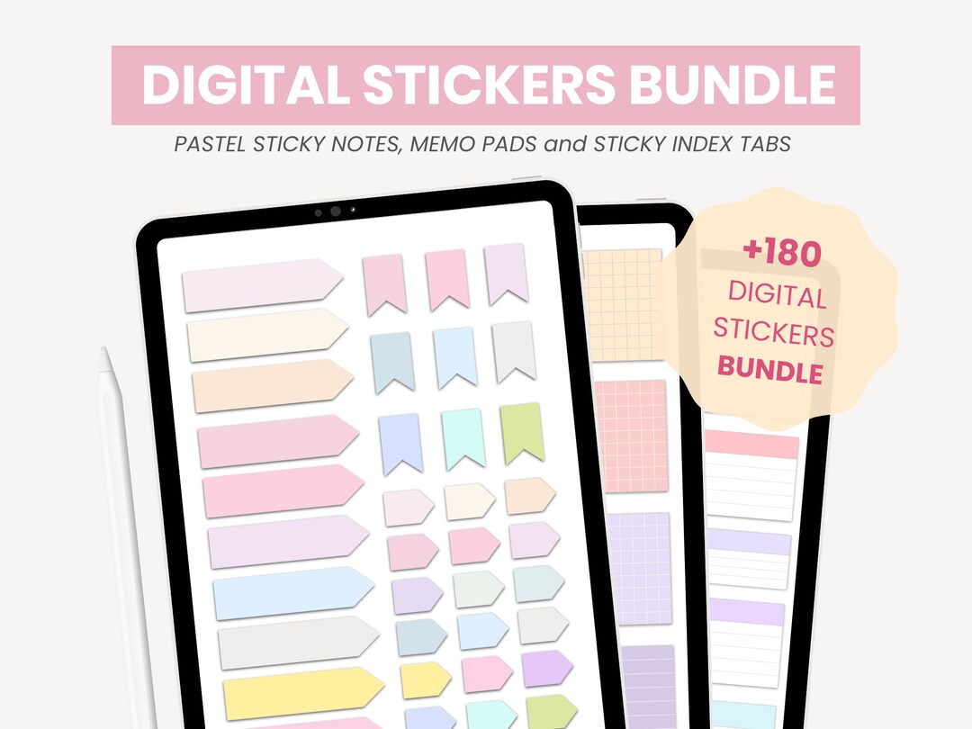 Digital Stickers Bundle | Student Digital Sticky Notes | Functional PNG ...
