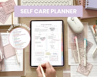Self Care Checklist Planner | Digital Gratitude & Reflection | Selfcare Journal Tracker | Fitness Planner for iPad Goodnotes by MADEtoPLAN