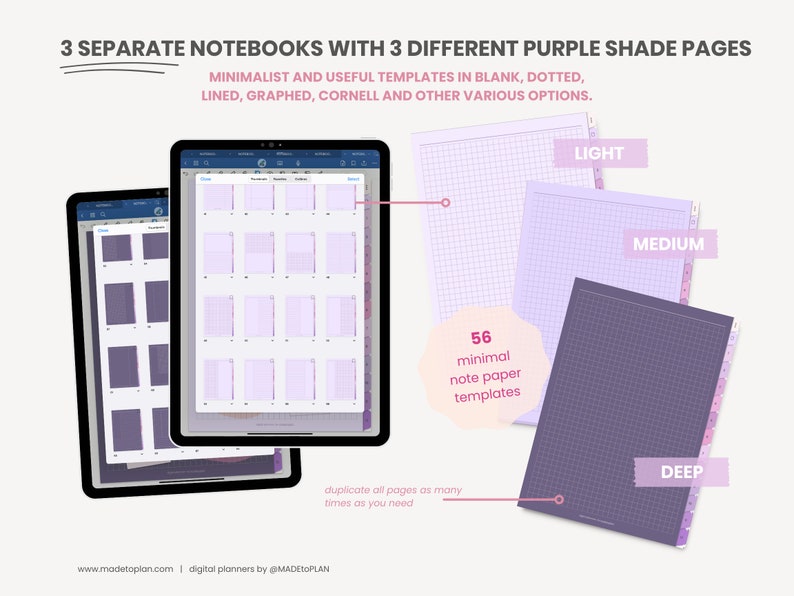 Notes Page Notebook Picture Digital Notebook | Digital Notes Templates | Digital Student Notebook ...