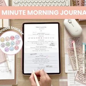 Morning and Evening Journal | Digital Daily Journal | Gratitude and Reflection Journal | iPad Template Planner for Goodnotes Notability