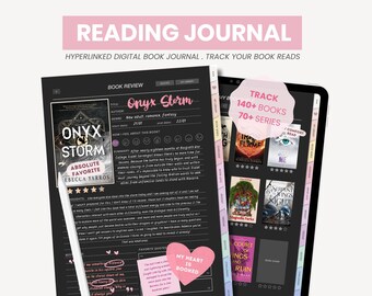 Digital Reading Journal | Dark Mode Reading Planner | Dark Academia Book Journal | Reading Log Tracker for iPad Goodnotes by MADEtoPLAN