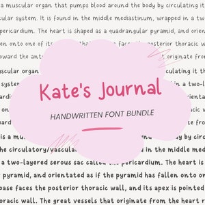 Police du journal de Kate | Police manuscrite soignée | Écriture mignonne | Police réaliste pour agenda numérique | Police pour notes numériques par MADEtoPLAN