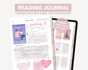 Digital Reading Journal | Digital Reading Planner | Reading Log | Reading Tracker | Book Review | Template for iPad Goodnotes by MADEtoPLAN