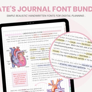 Police manuscrite soignée | Police de caractères pour étudiants | Police manuscrite mignonne et réaliste pour agenda numérique Police Goodnotes iPad par MADEtoPLAN
