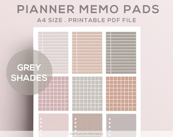 Printable Sticky Notes - Printable Memo Cards - Printable Grid Notes - Printable To Do List - Sticky Note Template - Sticky Notes Grid/Lined