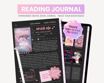 Digital Reading Journal | Dark Mode Reading Planner | Dark Academia Book Journal | Reading Log Tracker for iPad Goodnotes by MADEtoPLAN